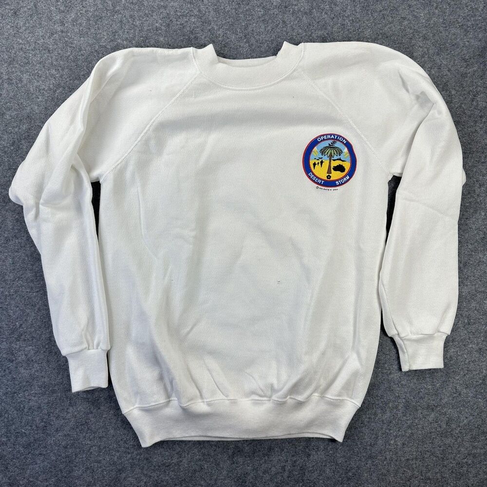Vintage Operation Desert Storm Sweatshirt Mens Medium Hanes Eagle Graphic 90s